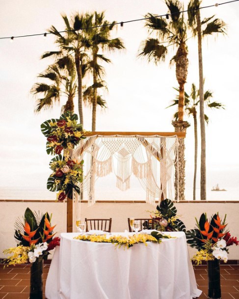 Palm Trees Hawaiian Wedding Flowers