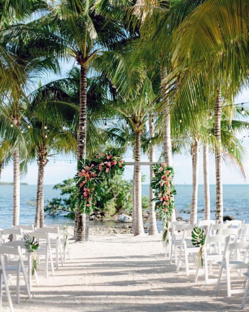 Palm Trees Wedding Ceremony Decorations