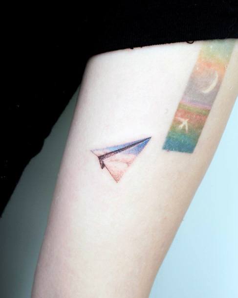 Paper Airplane Tattoo Feminine Designs