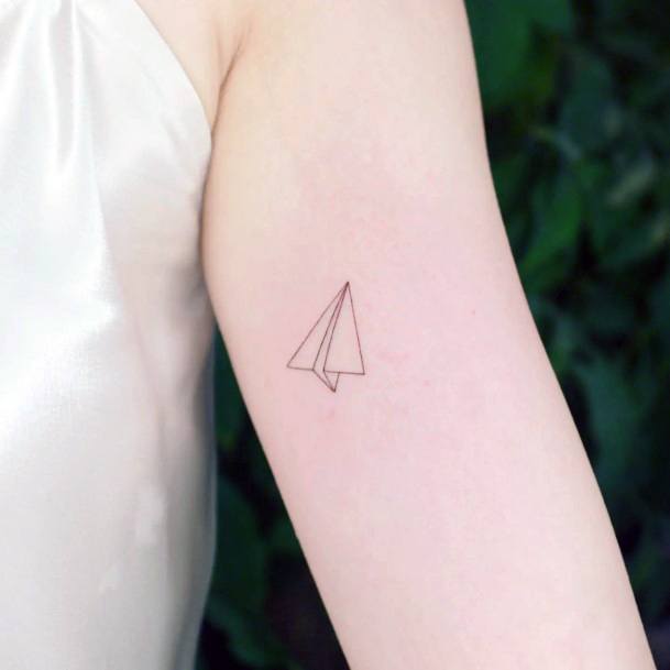 Paper Airplane Tattoos For Girls