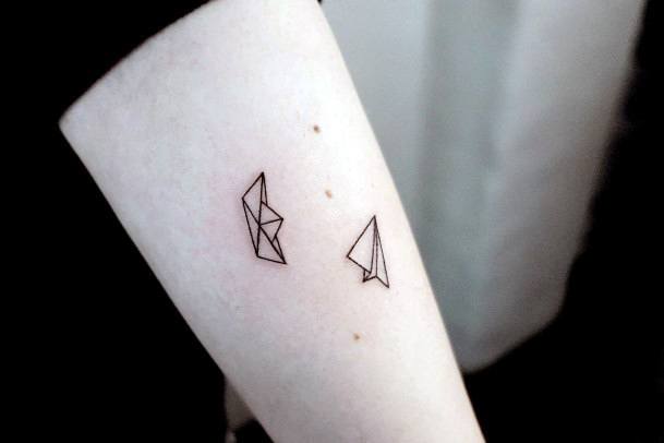 Paper Airplane Womens Feminine Paper Airplane Tattoos