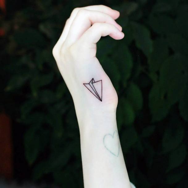 Paper Airplane Womens Tattoo Designs