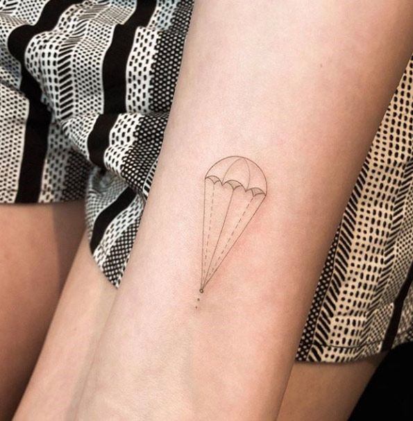 Parachute Skydiving Tattoos Feminine Ideas