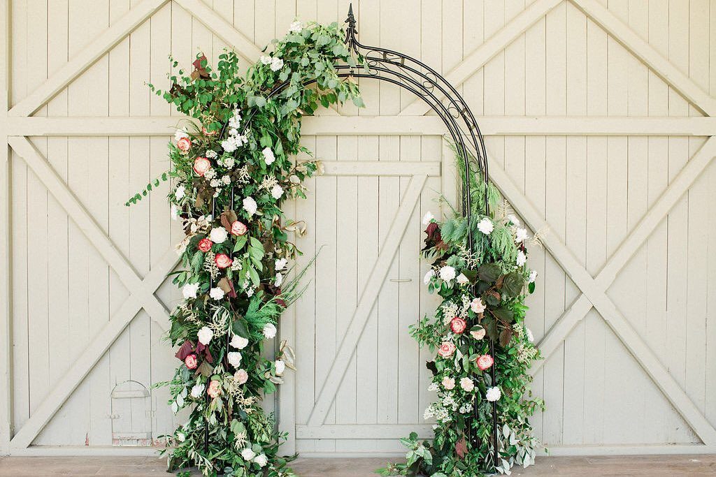 Park Entrance Arch Wedding Green Flower