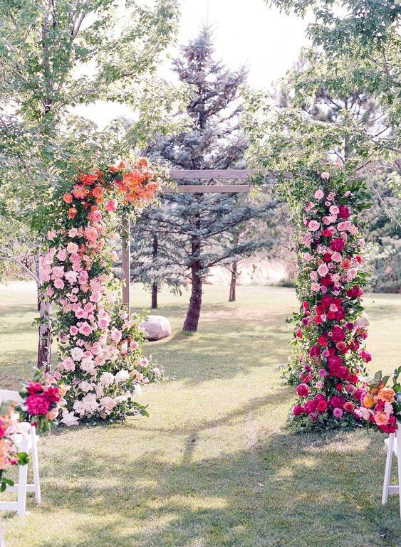 Park Side Wedding Arch Flowers