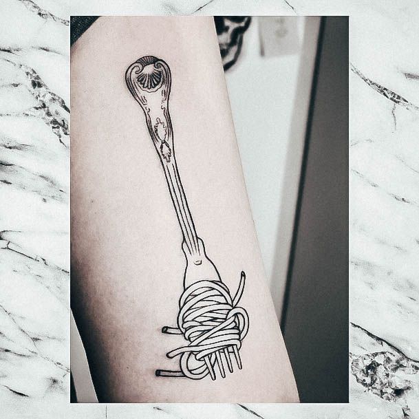 Pasta Tattoo Design Inspiration For Women