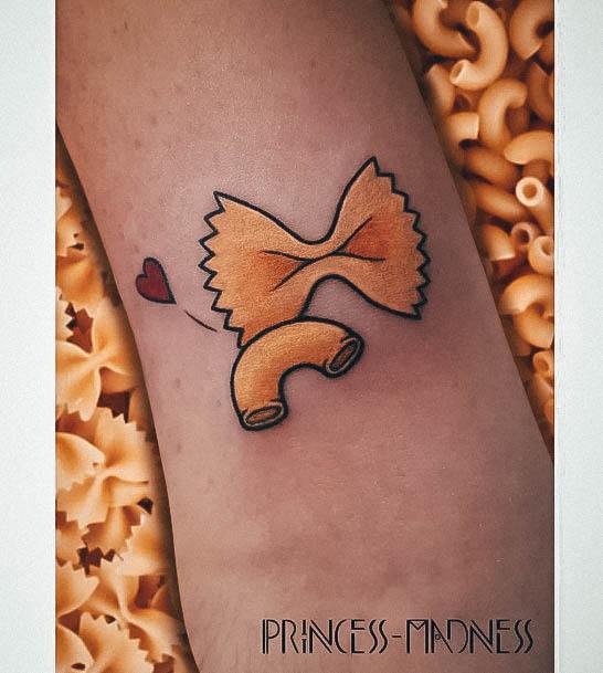 Pasta Tattoo For Ladies