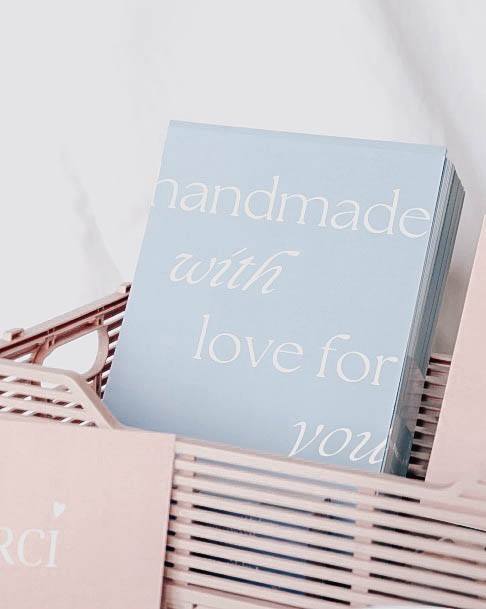 Pastel Baby Blue Handmade Small Business Packaging Ideas