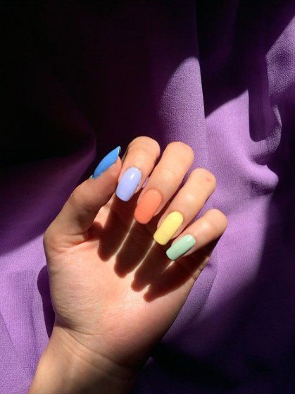 Pastel Colorful Nail Ideas For Women