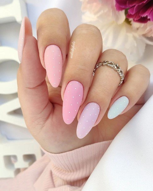 Pastel Womens Feminine Pastel Nails