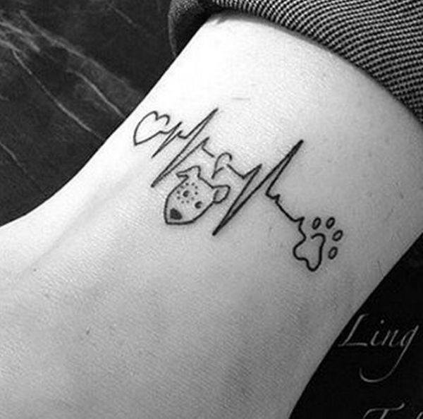Paw Beat Love For Dog Tattoo For Women Art