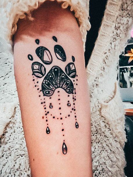 Paw Print Girls Tattoo Ideas