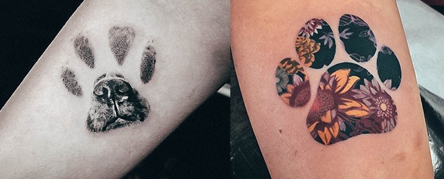 Top 100 Best Paw Print Tattoo Ideas For Women Dog Tribute Designs