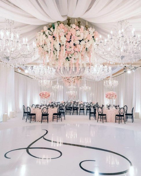 Peach Blossoms Wedding Hall Decorations