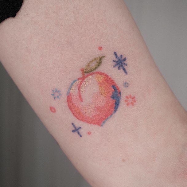 Peach Tattoo For Ladies