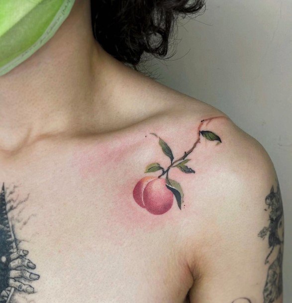 Peach Tattoos For Girls