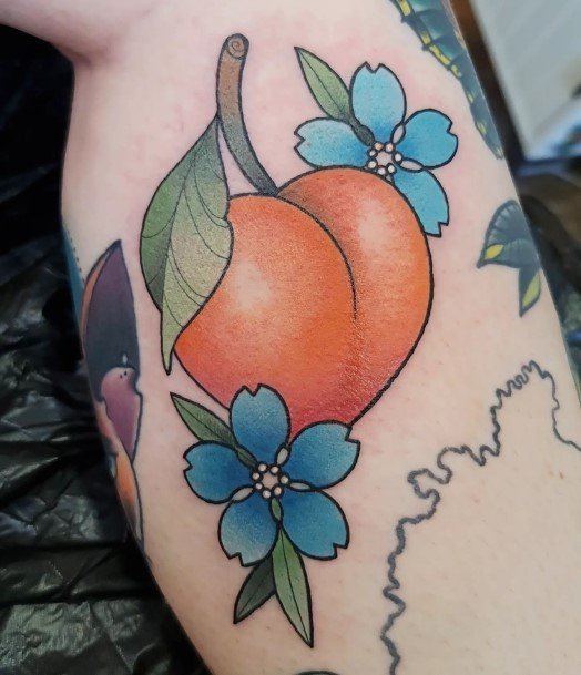 Peach Womens Feminine Peach Tattoos