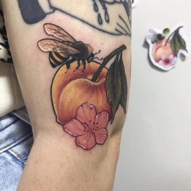 Peach Womens Tattoo Designs