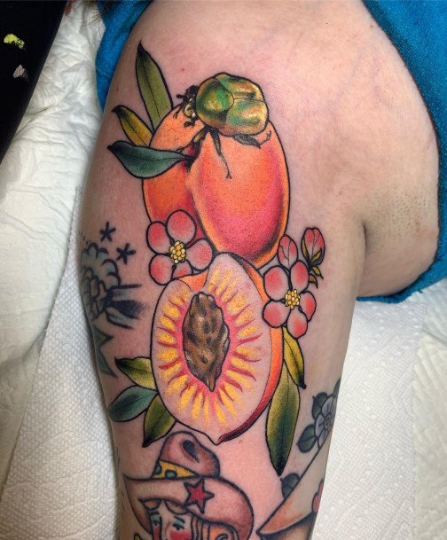 Peachic Womens Peach Tattoo Designs