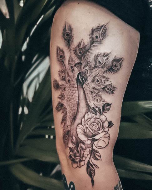 Peacock Tattoo Feminine Designs