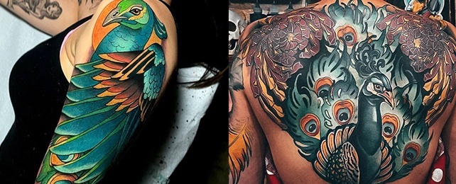 Top 100 Best Peacock Tattoos For Women – Colorful Feather Design Ideas