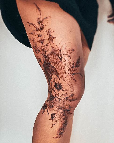 Peacock Womens Tattoo Designs