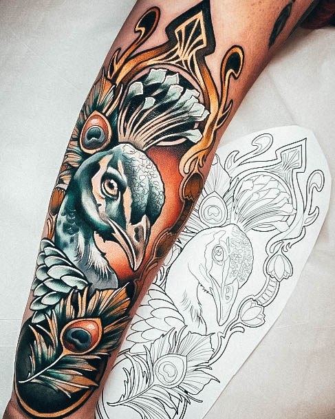 Peacock Womens Tattoo Ideas