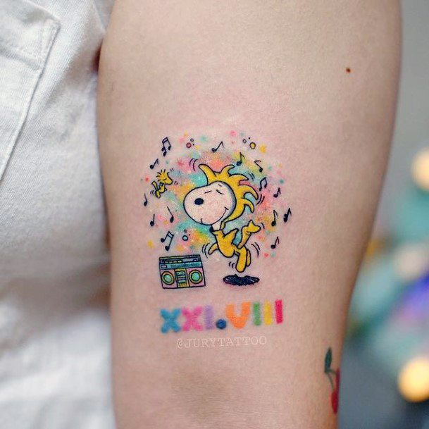 Peanuts Snoopy Tattoo Designs For Women