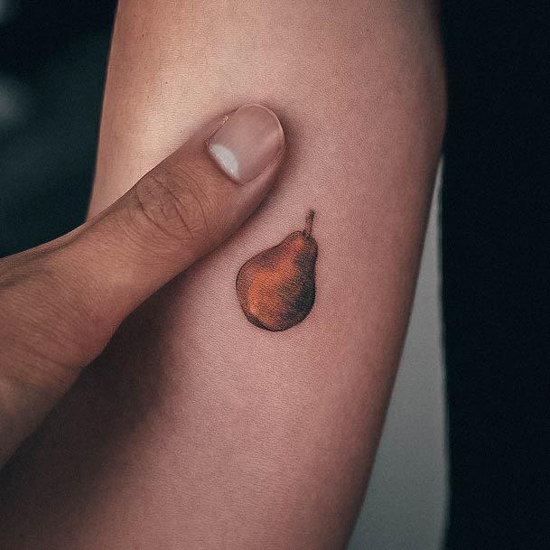 Pear Tattoo Ideas For Girls