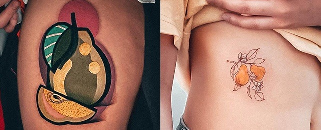 Top 100 Best Pear Tattoos For Women – Fruit Design Ideas