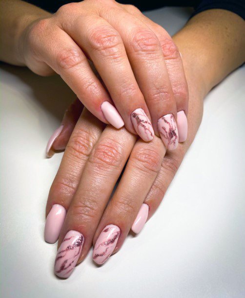 Pearl Pink November Nails Marble