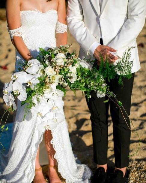 Pearl White Hawaiian Wedding Flowers