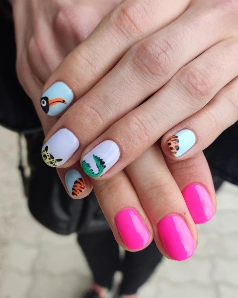 Penguin Nails For Girls