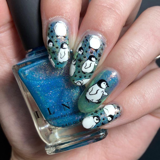 Penguin Womens Nail Ideas