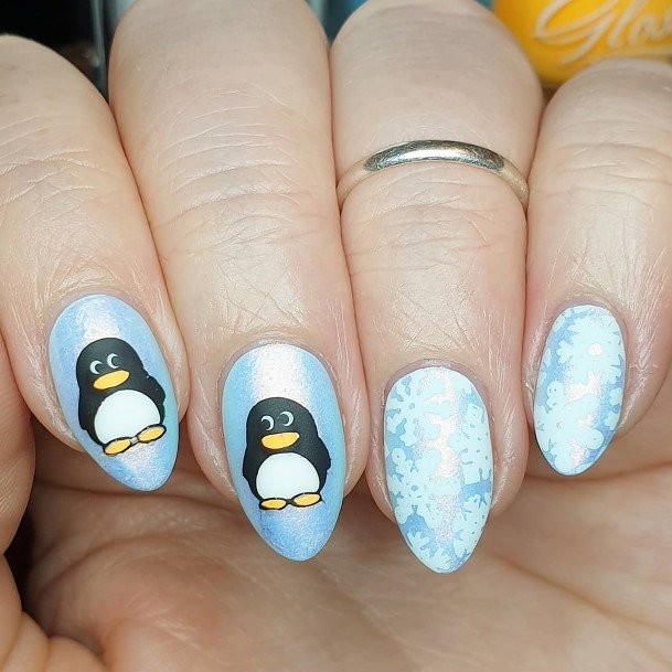 Penguinic Womens Penguin Nail Designs