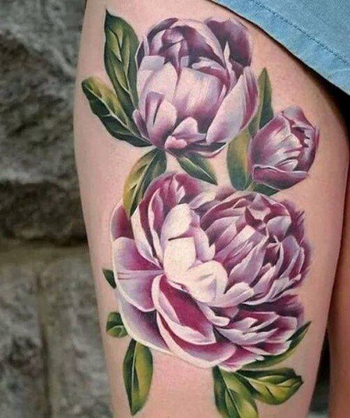 Peony Tattoo For Ladies