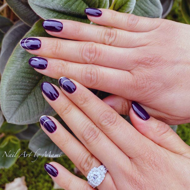 Perfect Dark Purple Nails Women