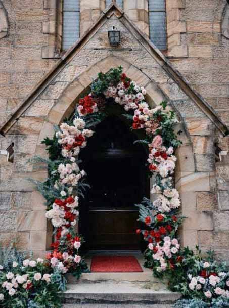 Perfect Entrance Church Wedding Decorations