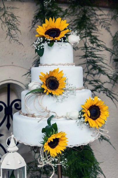 Perfect Sunflower Wedding Cake Women