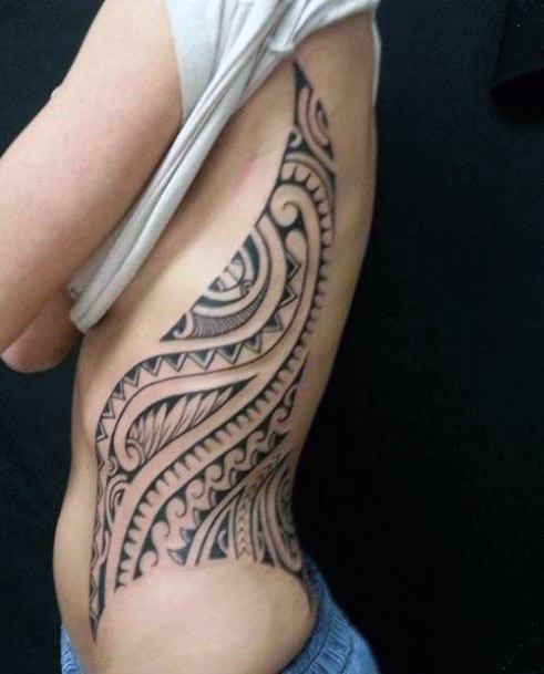Perfect Tribal Tattoo Womens Torso