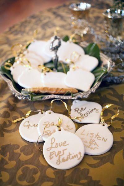 Personalized Ornaments Christmas Inspiration Wedding Guest Book Ideas