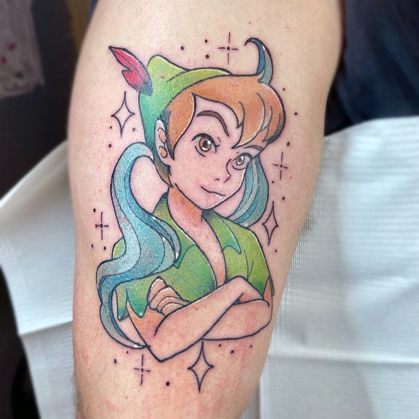 Peter Pan Tattoo For Ladies