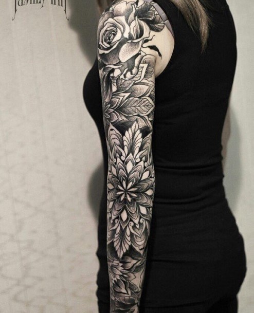 Phenomenal Black Tattoo Womens Sleeves