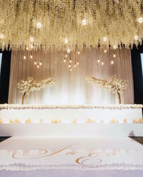 Phenomenal Flower Decorations Ceiling At Wedding