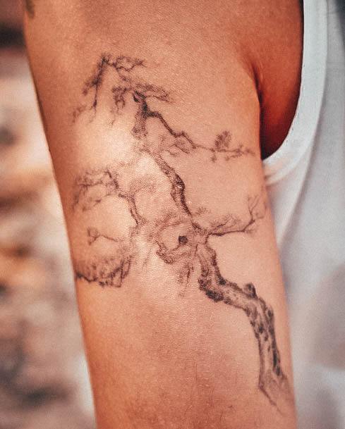 Pine Tree Female Tattoo Designs