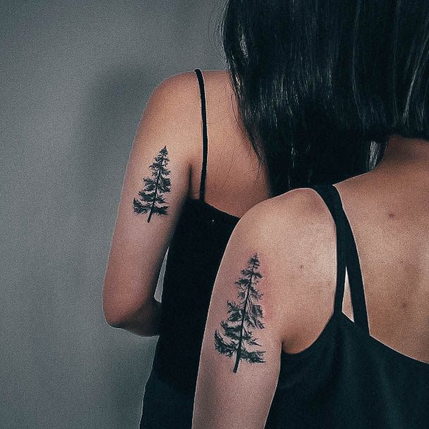 Pine Tree Womens Tattoo Designs