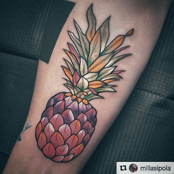 Pineapple Female Tattoo Designs