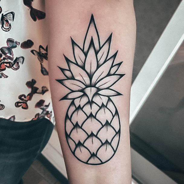 Pineapple Tattoos For Girls