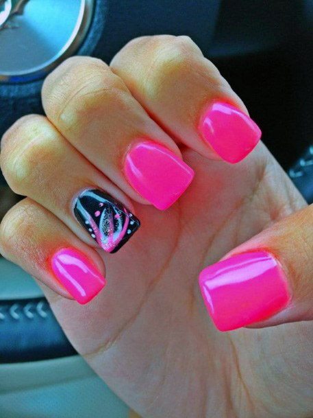 Pink And Black Nail Designs 1