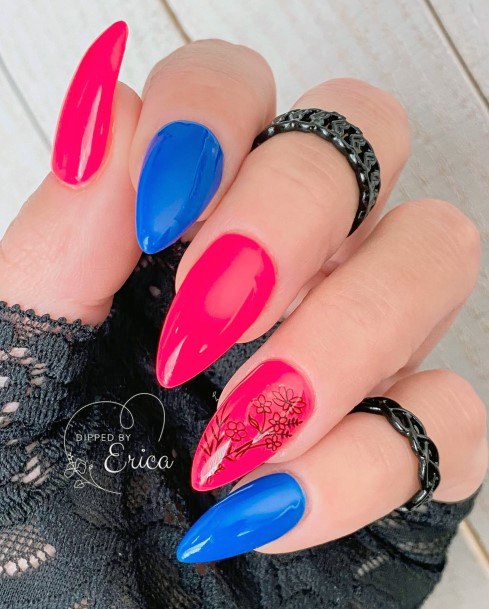 Pink And Blueic Womens Pink And Blue Nail Designs